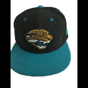 New Era Cap Hat Unisex Size 7 1/4” Color Black Jacksonville Jaguars Fitted